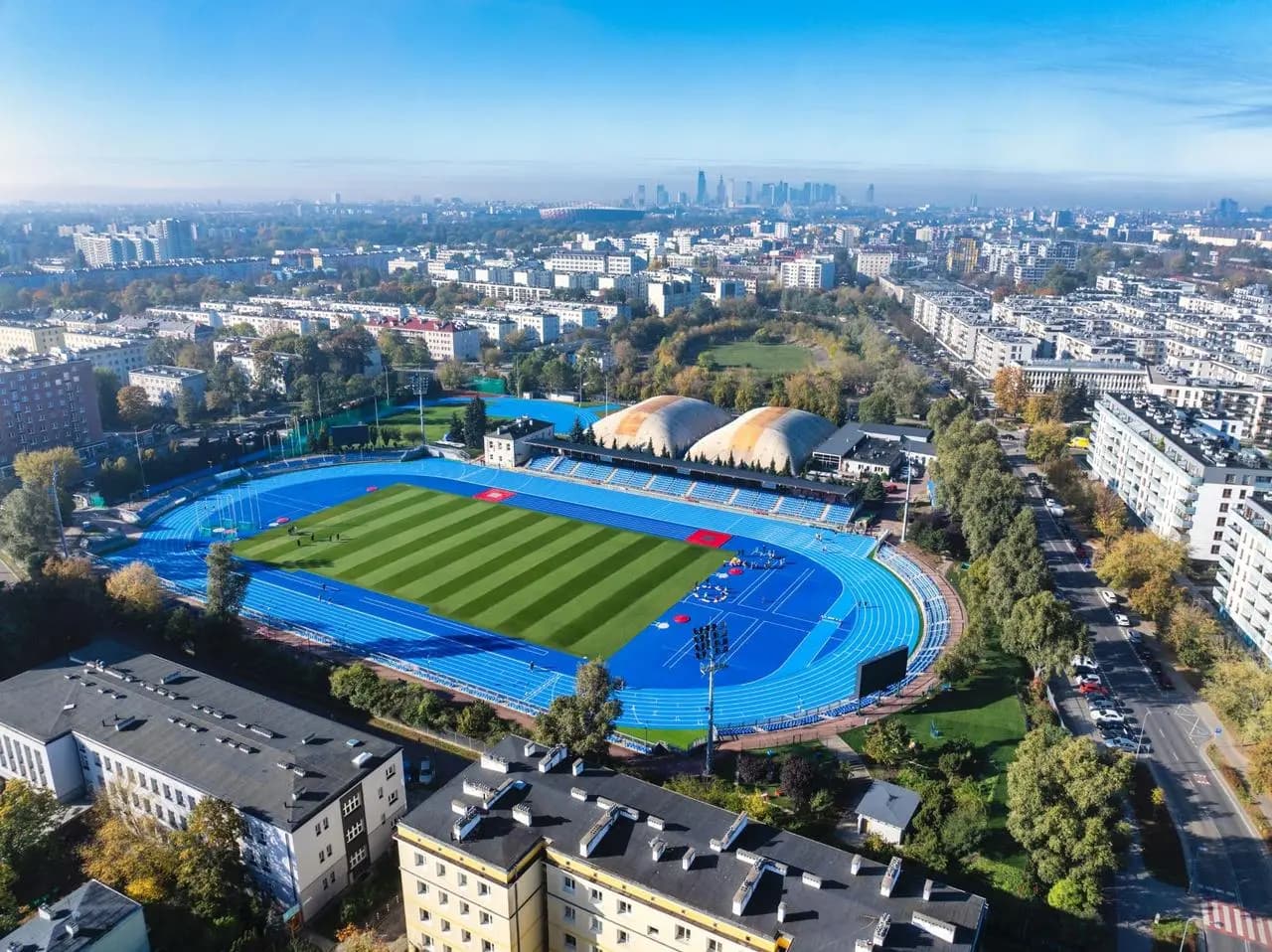 Schemat bieżni Stadion Podskarbińska